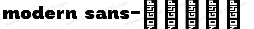 modern sans字体转换